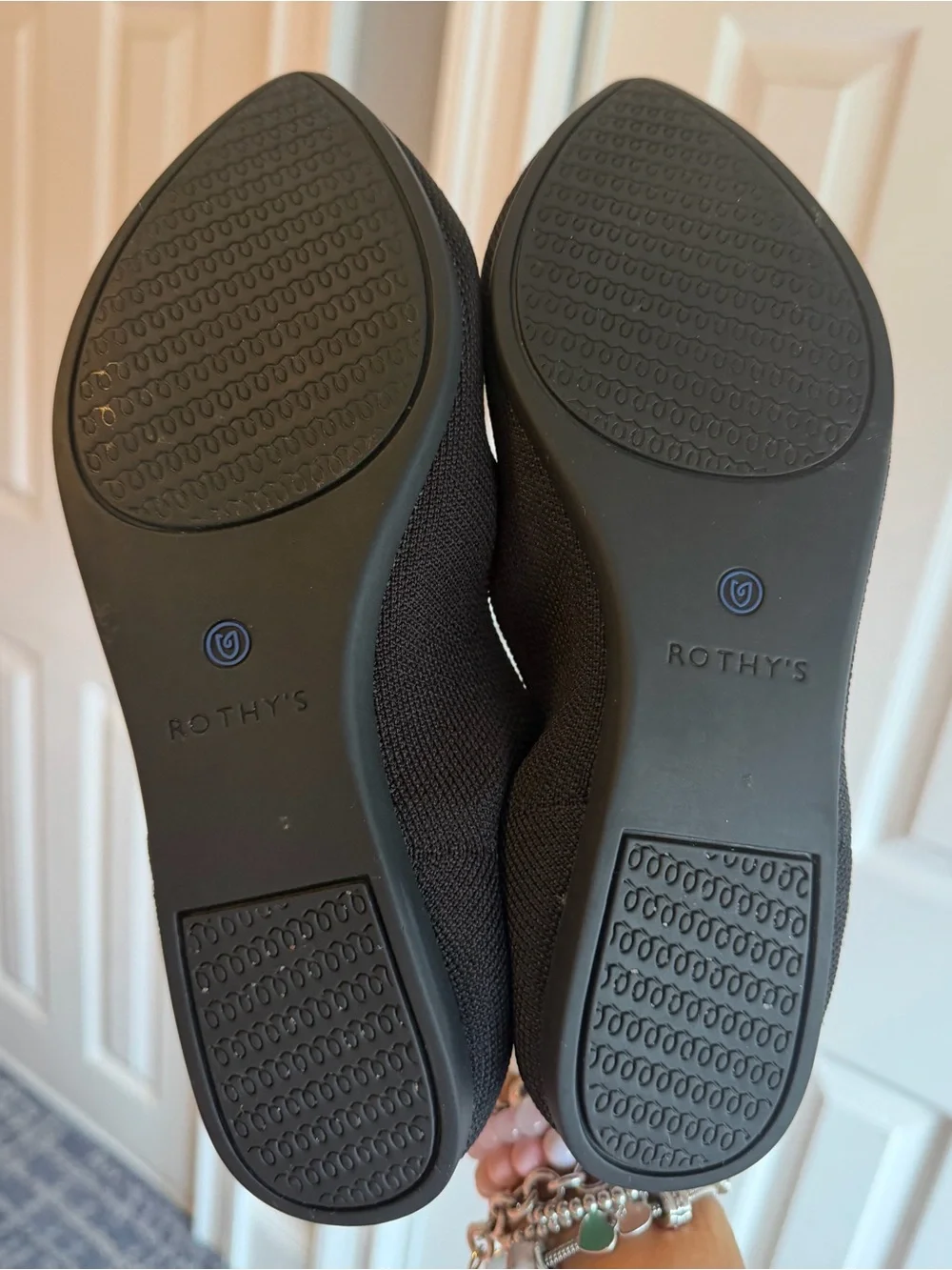 Rothy's The Point Poseidon Black Ballet  Size: 9.5